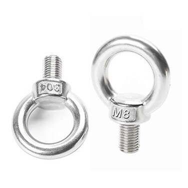 OLIREXD Stainless Steel Ring Shape Shoulder Lifting Rigging Eye Bolt,M8,5PCS