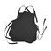 DALIX Apron Commercial Restaurant Home Bib Spun Poly Cotton Kitchen Aprons ,3 Pocketsin Black 2 Pack