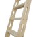 DIYHD 96" Knotty Pine Sliding Library Ladder with Oval Cut-Out Grip