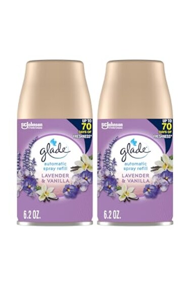 Glade Automatic Spray Air Freshener Refill, LavenderVanilla, 2 Count