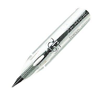 Zebra Technologies Zebra Comic G Model Chrome Pen Nib 10 Nibs ,1 Pack,PG-6B-C-K2 Set