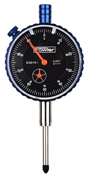 Fowler 52-520-110-1, ADG Dial Indicator with 0-1" Measuring Range ,Black
