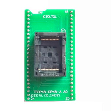 ICTOLTOL TSOP48 to DIP48 Socket Adapter nand nor Flash eeprom mcu for USB Programmer Circuit Boards