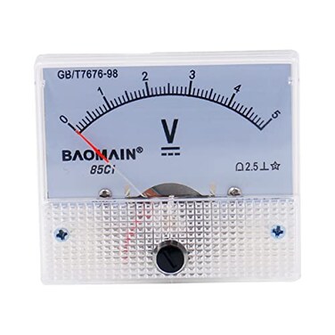 BAOMAIN 85C1 DC 0-5V Class 2.5 Analog Panel Volt Meter