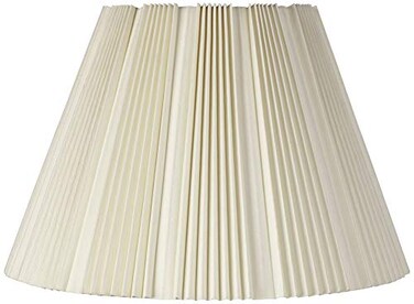 Springcrest Hosea Extra Large Eggshell White Pleated Bell Shade 10x19x13x12.25 ,Spider