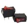 RuiLing 5pcs KCD3-102N Square Rocker Switch with Light 3Pin ON/Off 2-Position Red Button SPST