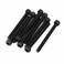 uxcell M4x45mm Fully Thread Hex Socket Head Knurled Cap Screw Bolt Black 10pcs