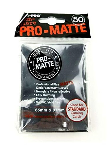 Ultra Pro 0598022 PRO-Matte ,100 CountDeck Protector Sleeves-Magic The Gathering, Black, 2x50ct, 100 Pack