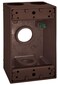 Sigma Engineered Solutions 14251BR Weatherproof 1/2" 4 Hole 1-Gang Box, BR