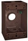 Sigma Engineered Solutions 14251BR Weatherproof 1/2" 4 Hole 1-Gang Box, BR