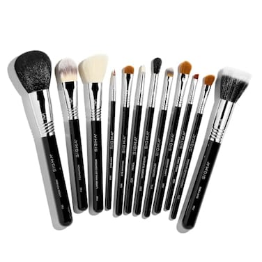 Sigma Beauty Essential Brush Set - Makeup Brushes 12-Piece FaceEye Kit