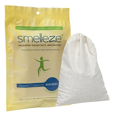 SMELLEZE Basement Odor Removal Deodorizer Reusable Pouch - Covers 150 sqft