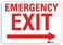 SmartSignEmergency Exit Sign with Right Arrow7" x 10" 3M Reflective Aluminum