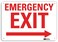 SmartSignEmergency Exit Sign with Right Arrow7" x 10" 3M Reflective Aluminum