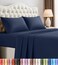 Utopia Bedding California King Sheets Set, 4 Pieces 16" Deep Pocket Bed Sheets, Navy Blue