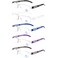 DOOViC 5 Pack Rimless One-Piece Design Reading Glasses Blue Light Blocking Computer Readers for Women Men 2.50