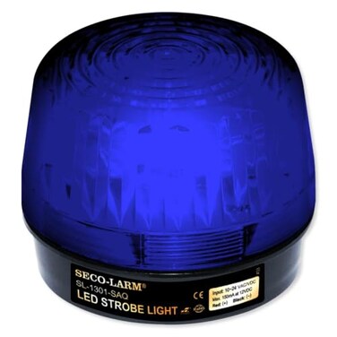 Seco-Larm Enforcer LED Strobe Light with Built-in Programmable Siren, Blue ,SL-1301-SAQ/B