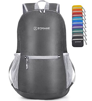 ZOMAKE Lightweight Packable Backpack, Foldable Small Travel Day Pack 20L