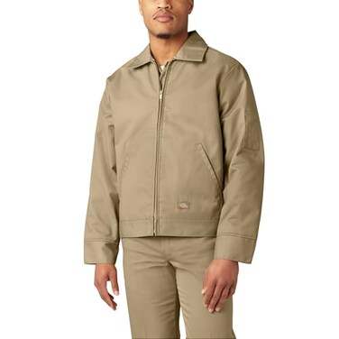 Dickies Men's Lined Eisenhower Jacket, Khaki, Medium