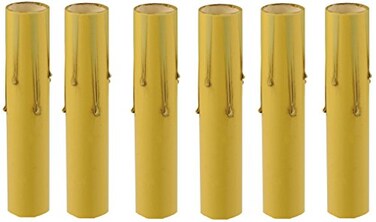 Creative Hobbies4 Inch Tall Antique Look Drip Candle Socket Covers Candelabra Base - 6 Pack