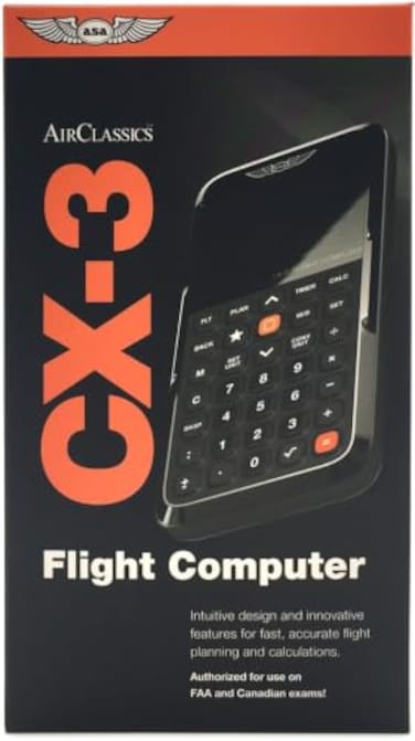 ASA CX-3 Flight ComputerAdvanced Aviation Calculator for Student PilotsProfessionalsFAA Approved for ExamsICAO-Compliant Digital E6B