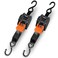 CargoBuckle Mini G3 Retractable Ratchet Straps, 1 x 6 Ft, 1,400 Lb, 2-Pack