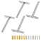 Luomorgo 4 Inch Floating Shelf Bracket, 4 Pcs Blind Shelf Bracket