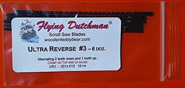 Flying Dutchman Ultra Reverse3 Blade Pack 72 pc” Pinless Scroll Saw Blades