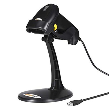 WoneNice Hands-Free USB Barcode Scanner with Stand for School Book Checkout