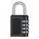 ZHEGE Gym Lock, 4 Digit Combination Padlock for School Locker ,Black