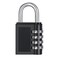 ZHEGE Gym Lock, 4 Digit Combination Padlock for School Locker ,Black
