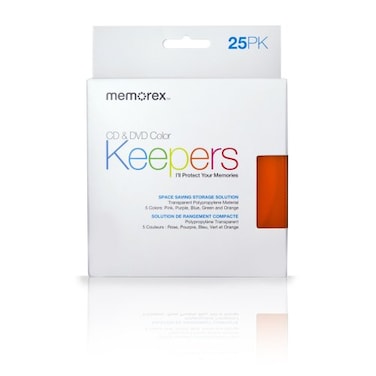 Imation Memorex CD/DVD Keepers ,25-Pack, Plastic Sleeves