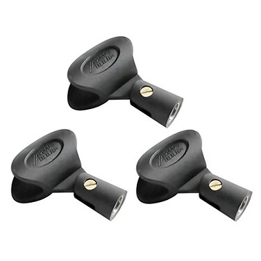 AUDIO 2000'S Audio2000'S AMC4181 Three-Pack Wireless Microphone Holders Clips ,Total 3 Microphone Holders Clips