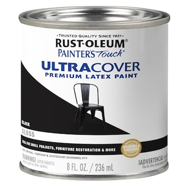 Rust-Oleum Painter's Touch Latex Brush-On Paint, Gloss Black