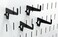 Wall Control 2-7/8in Long Reach Hook Pack - Slotted Metal Pegboard Hooks Pegboard and Slotted Tool Board - Black