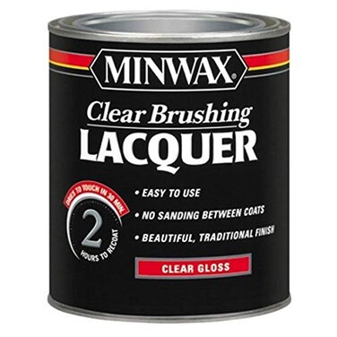 Minwax Brushing Lacquer, Gloss, Clear, 1 Quart