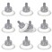 BLUECELL 10 PCS Rubber Strong Suction Cup Replacements for Glass Table Tops with M6 Screw