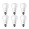 PHILIPS LED Non-Dimmable A19 Frosted Light Bulb: 1500-Lumen, 2700-Kelvin, 14.5-Watt ,100-Watt Equivalent, E26 Base, Soft White, 6-Pack, 461995