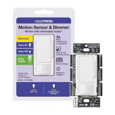 Lutron Motion Sensor and LED Dimmer Switch, Single Pole/3-Way