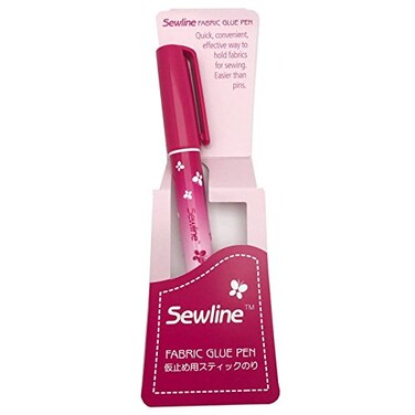 Sewline Water-Soluble Fabric Glue Pen-Blue with one Refill