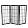 Red Lantern 2 ft. Short Desktop Window Pane Shoji Screen - Black - 3 Panels