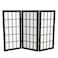 Red Lantern 2 ft. Short Desktop Window Pane Shoji Screen - Black - 3 Panels