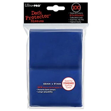 Ultra Pro Deck Protector, Standard, Blue, 100 Count