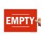 SmartSign "Empty" Cylinder Sign10" x 14" Plastic