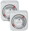 Intermatic TN111K 15-Amp Indoor Timer - Versatile 24-Hour Control - Easy Manual Override and Single 2-Prong Design ,2 Pack