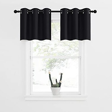 NICETOWN Small Kitchen Window Curtains Valances for Basement Window