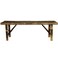 Red Lantern Japanese Bamboo Folding Bench - Dark Brown