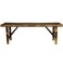 Red Lantern Japanese Bamboo Folding Bench - Dark Brown