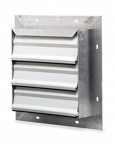 Dayton 10" Backdraft Damper / Wall Shutter, 10-1/2" x 10-1/2