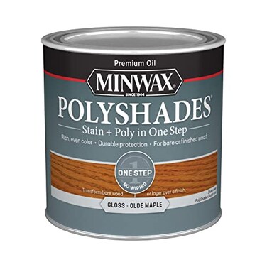 Minwax PolyShades Wood StainPolyurethane Finish“½ Pint, Olde Maple, Gloss